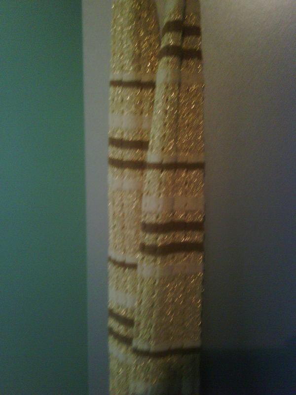 gold & brown super long scarf - upclose - $8